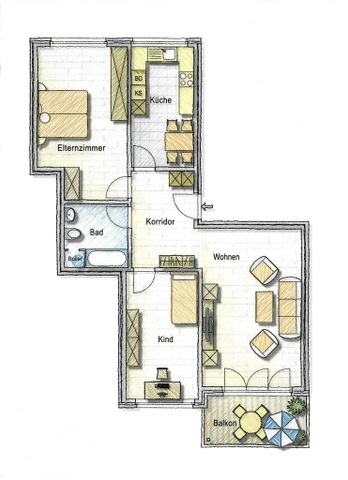 3.5 Zimmer, 92 m² - Foto 4