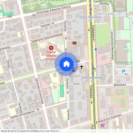 ul. Tyniecka, Wierzbno, Mokotów, Warszawa, mazowieckie