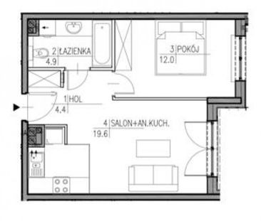 41,5m²/ W CENIE / Ogródek / Garaż / – zdjęcie 5