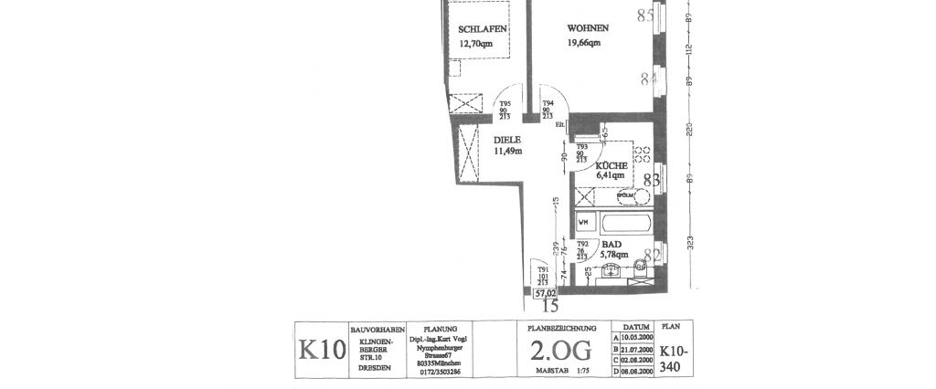 - 2 - Raumwohnung mit Balkon in Dresden - Plauen - Photo 1