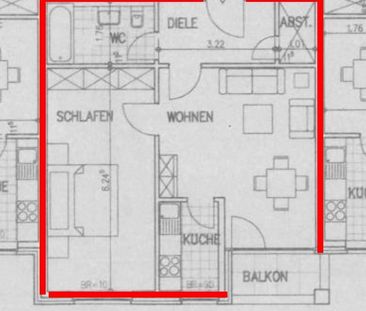 46310/51 Gut geschnittene 2-Zimmer-Wohnung mit Balkon in Troisdorf-... - Foto 3