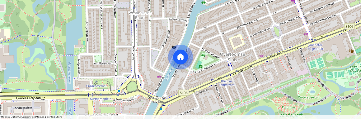 Overtoomse Sluis, 1054 TR, Derde Kostverlorenkade, Amsterdam