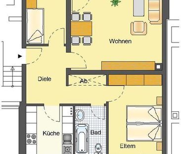 Attraktive 3- Zimmer Wohnung im 3 Obergeschoss – Hell und gemütlich... - Foto 1