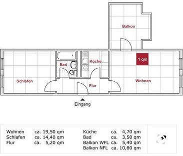 Wir sanieren diese zentrale 2-Raum-Wohnung mit Balkon in der 6. Etage! - Foto 3