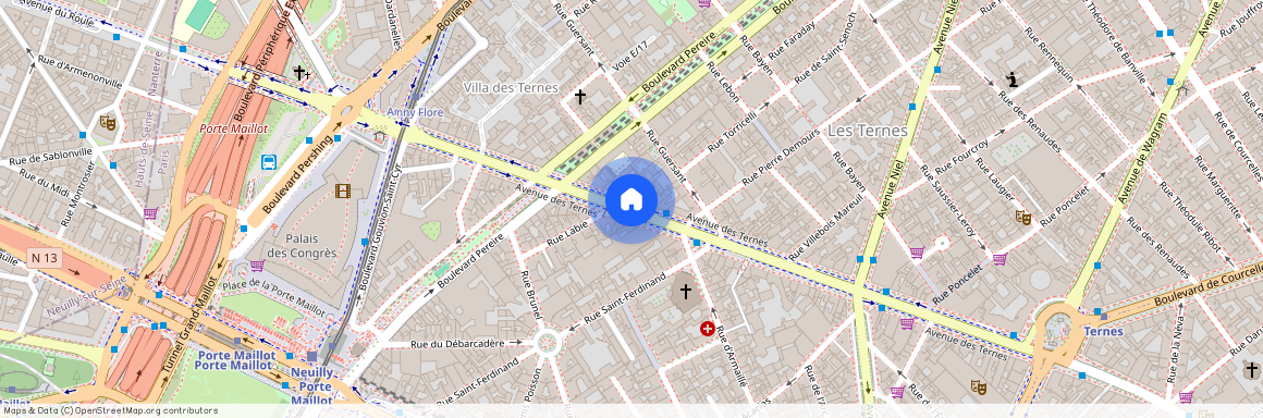 Boulevard Pereire entre Avenue des Ternes et Rue Brunel 75017 Paris (17e arrondissement)