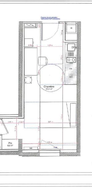location Appartement T0 DE 24.8m² À BORDEAUX - Photo 2