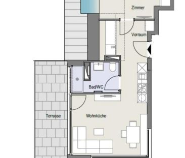 UNBEFRISTET: 2-Zimmer-DG inkl. großer Terrasse ab NOVEMBER! - Foto 1