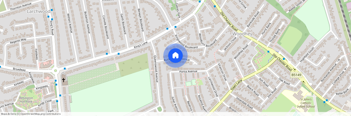 Buckingham Avenue, Bebington, Wirral, Merseyside, CH63