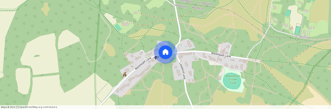on the Cricket Green, Blackheath, Guildford, Surrey, GU4