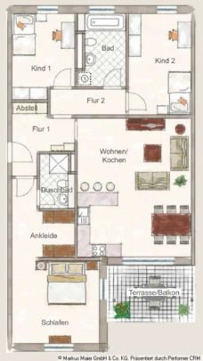 Große Wohnung mit Westbalkon in absolut zentraler Lage von Erding! - Foto 1