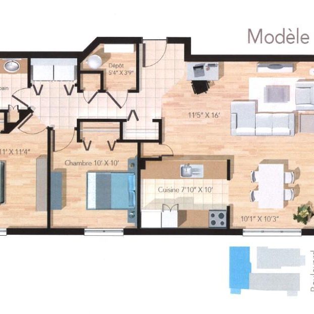 Les Saules, 4½ récent, tranquille, disponible juillet 2026 - Photo 1