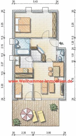 Sonnenterrasse mit Süd-Westausrichtung, dazu eine nette Wohnung (Eschberg) - Foto 4