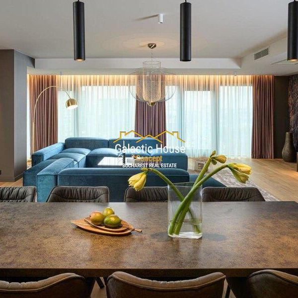 PENTHOUSE One Herastrau Towers ETAJ 10 / 2 PARCARI SUBTERANE /VEDERE SPECTACULOASA de inchiriat Herastrau, Bucuresti - Fotografie 1