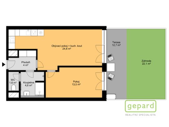 Pronájem bytu 2+kk 49 m² - Photo 1