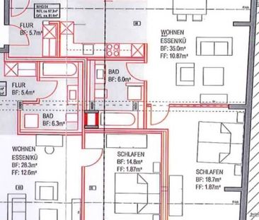 2.5 Zimmer, 79 m², 4. Stock - Foto 6