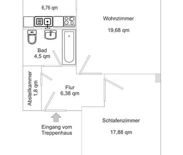 2-Zimmer-Wohnung in Chemnitz, Hilbersdorf - 57 qm kein Makler - Foto 1