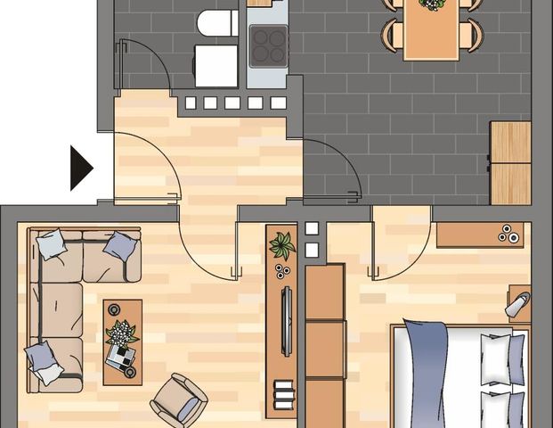 Demnächst frei! 2-Zimmer-Wohnung in Kiel - Photo 1