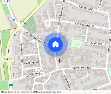 DRAIS - Helle Wohnung in ruhiger Lage - 2 Zimmer, Küche, Bad, Terrasse - Photo 1