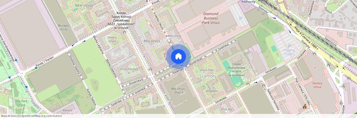 ul. Herbu Oksza, Szamoty, Ursus, Warszawa, mazowieckie