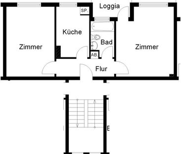 Schicke 2-Zimmer-Wohnung mit neuem Vollbad - Foto 2