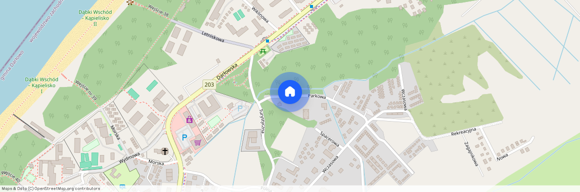 ul. Parkowa, Dąbki, Darłowo, sławieński, zachodniopomorskie