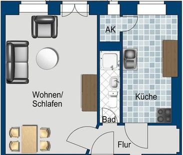 Singlewohnung mit Balkon und Dusche - Photo 2