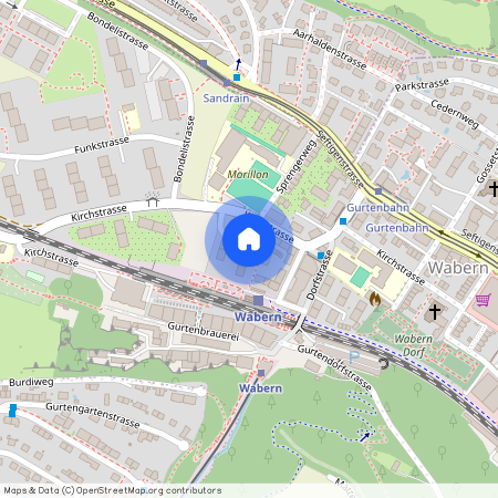 Kirchstrasse 164, 3084 Wabern, Lageplan
