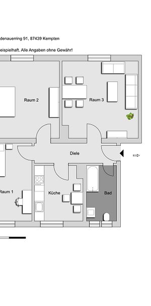 3,0-Zimmer-Wohnung in Kempten (Allgäu) Innenstadt-Kempten - Foto 1