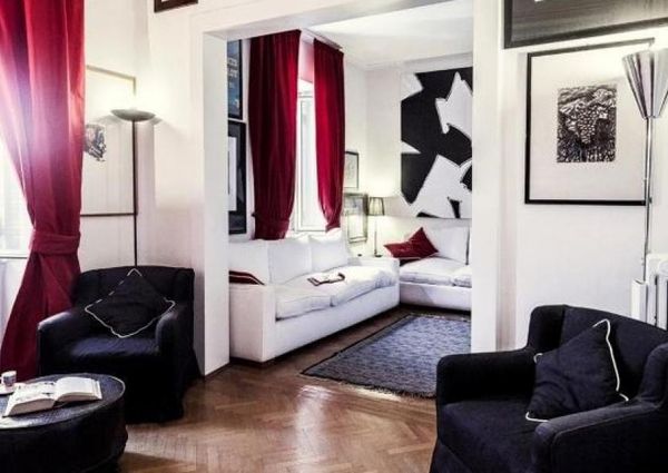 Prati: Spacious, tastefully furnished 1 bedroom, living, study, kitchen and bath. Located in beautiful building on high floor. Bright, silent, near services, metro and center. #1709
