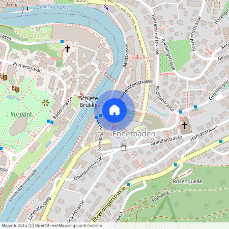 Badstrasse 4, 5408 Ennetbaden, Lageplan