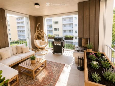 Modernes Wohnen mit grosszügiger Loggia und Cheminée in Zürich-Seebach - Foto 4