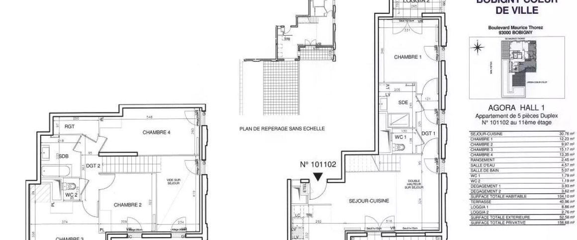 location Appartement T5 DE 103.1m² À BOBIGNY - Photo 1