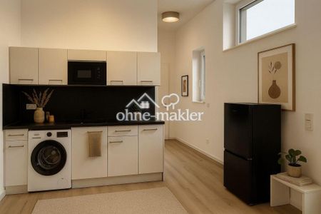Erstbezug im Neubau: Möblierte 1-Zimmer-Wohnung mit Einbauküche und Waschmaschine - Photo 3