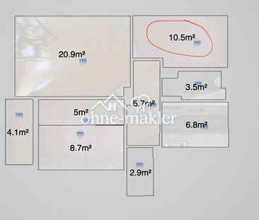 BIG 21 m2 Zimmer/ Room in shared Apartment near U8 - Photo 6