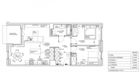 3-pokoje | 71 m² | 2 miejsca | komórka | Wilanów - Zdjęcie 4