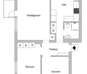 Odalvägen 3 B, Halmstad - Foto 2 | Rentumo