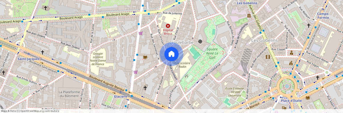 rue des Cordelières et rue Pascal 75013 Paris (13e arrondissement)