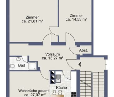 Renovierte 3 Zimmer Mietwohnung mit Balkon in saniertem Wohnhaus im... - Photo 3