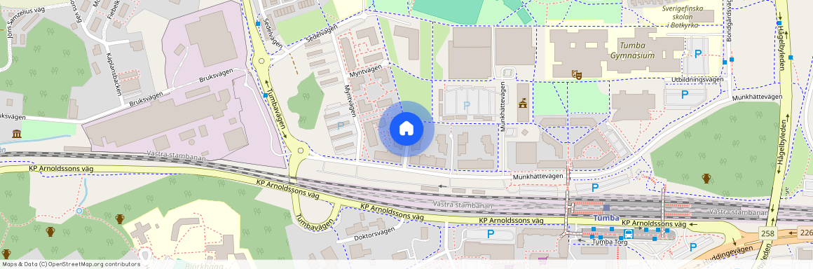 Munkhättevägen, Tumba