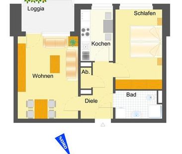 Gute Aussichten für Wohnstarter – 2-Zimmer-Wohnung in Reislingen S/W - Photo 1