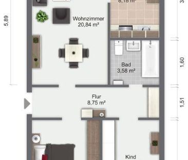 3 Zimmer, Balkon, freie Sicht – Dein neues Zuhause in Königshufen w... - Foto 6