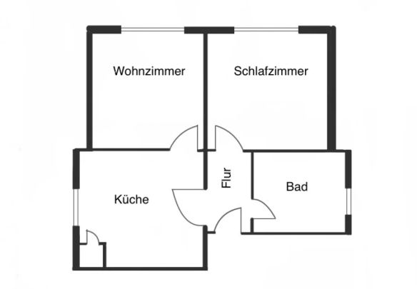 Gut geschnittene 2-Zimmer-Wohnung in der östlichen Innenstadt - Foto 1