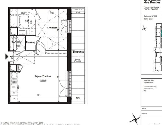 location Appartement T2 DE 44.23m² À PLAISIR - Photo 1