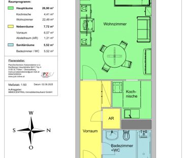 40 m² City-Apartment im 10. Stock mit Lift & ablösefrei – Miete € 5... - Foto 3