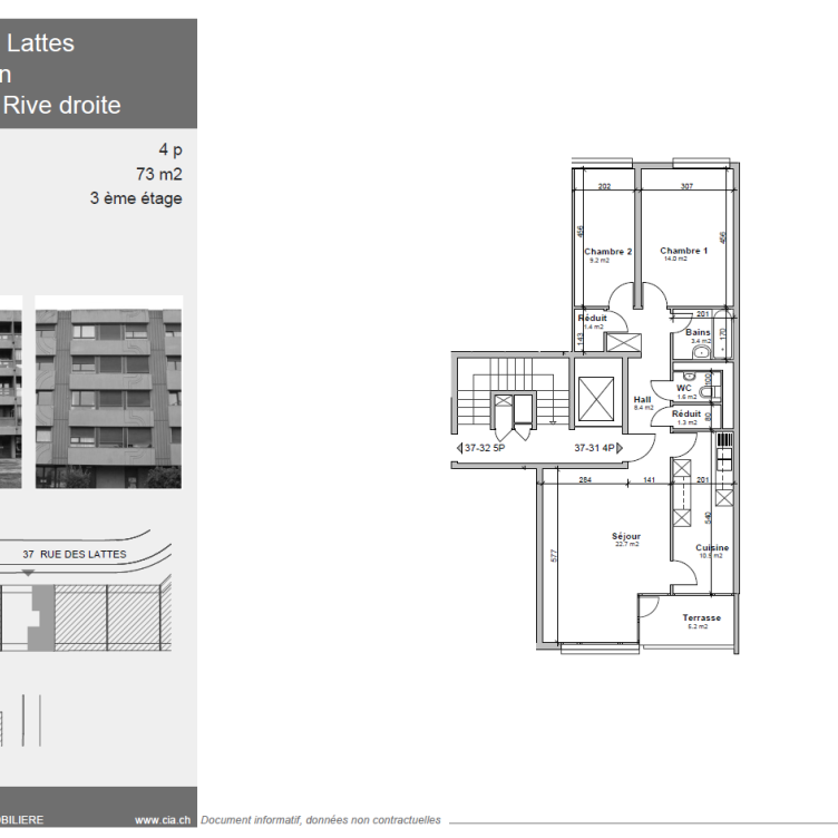 Appartement de 4 pièces au 3ème étage - Photo 2