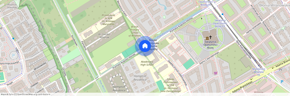 ul. Prymasa Augusta Hlonda, Błonia Wilanowskie, Wilanów, Warszawa, mazowieckie