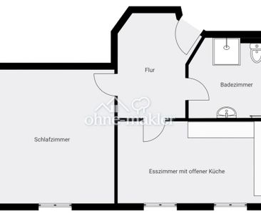 Moderne 1,5-Zimmer-Wohnung in zentraler Lage - Erstbezug nach Kerns... - Photo 1