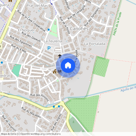 Location maison de village, à, Village, Canohès