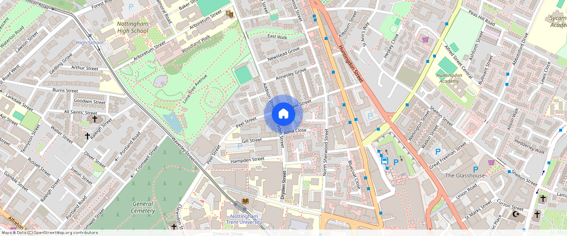 ** Dryden Street, Nottingham, Nottinghamshire, NG1