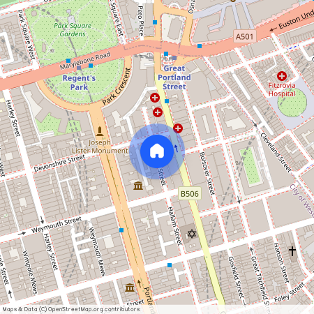 Hallam Court, Hallam Street, Marylebone, W1W